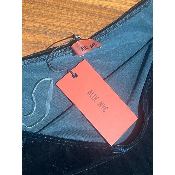 ALIX NYC Dakota Velvet Bodysuit in Jasper Large New Womens Top Blouse - Picture 11 of 15